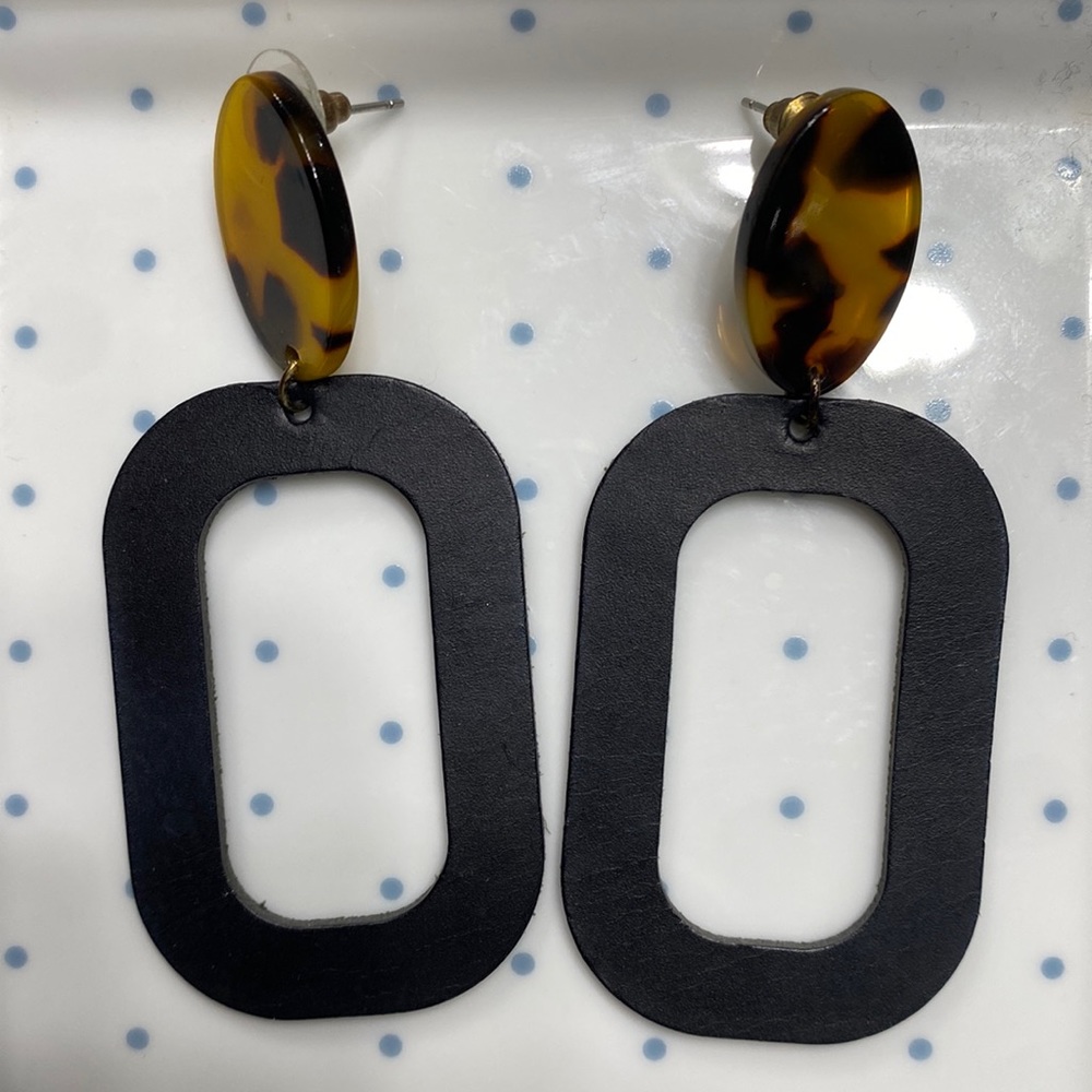 Nickel & Suede Earrings - EUC